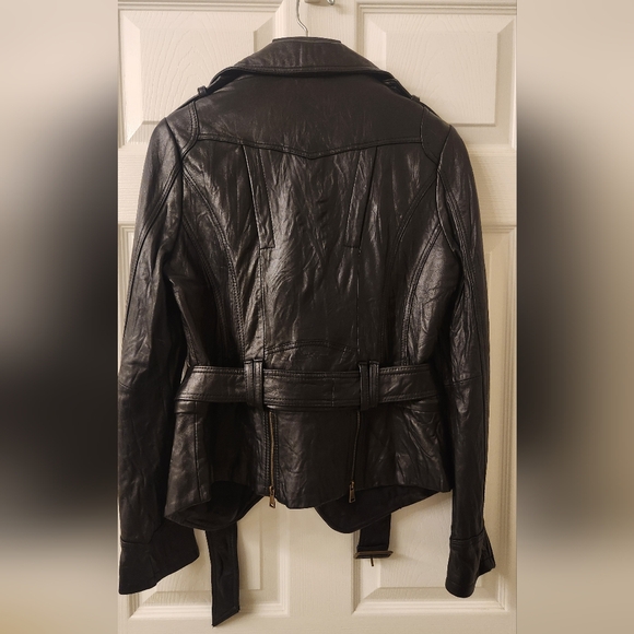 Bebe Women's Black Leather Jacket - Picture 4 of 10
